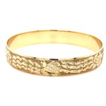 Inana Honu 14K Yellow Gold 12mm Barrel Medium  ʻĪnana Honu Bangle Bracelet