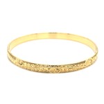 Ohia Lehua 18K Yellow Gold 6mm 'Ōhia Lehua Bangle Bracelet