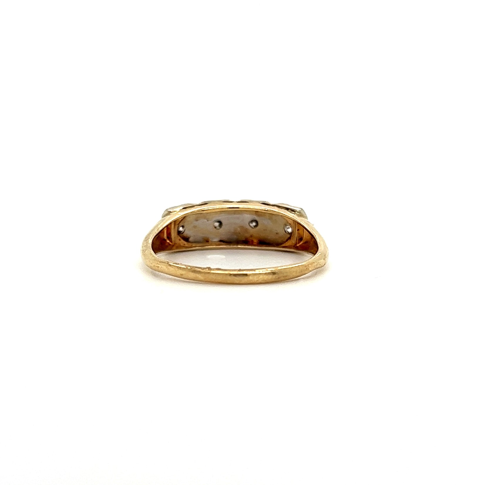 14K Yellow Gold 4 Stone Diamond Ring D+/-.50cttw size 6.25
