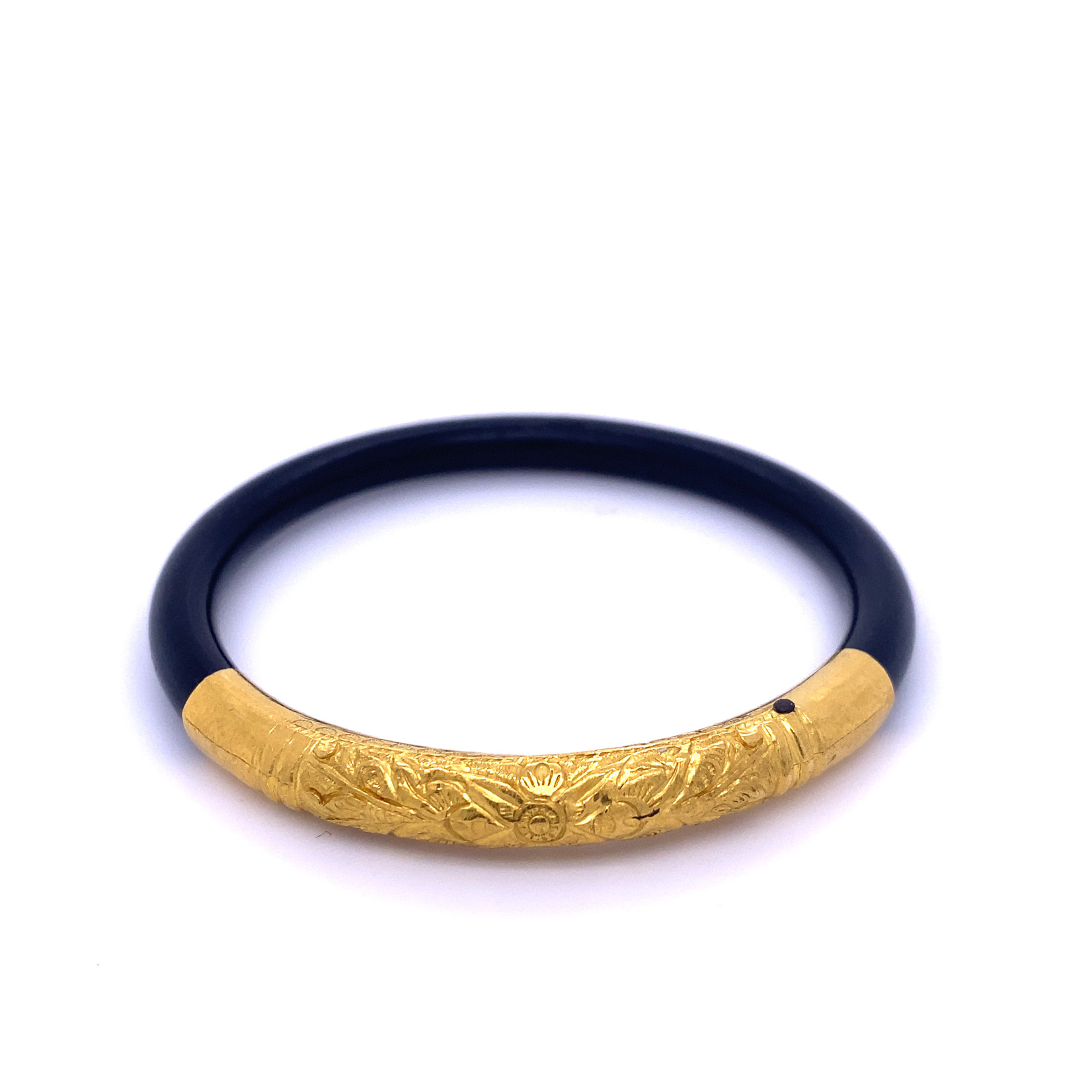 22K Yellow Gold  Wood Bangle size 7