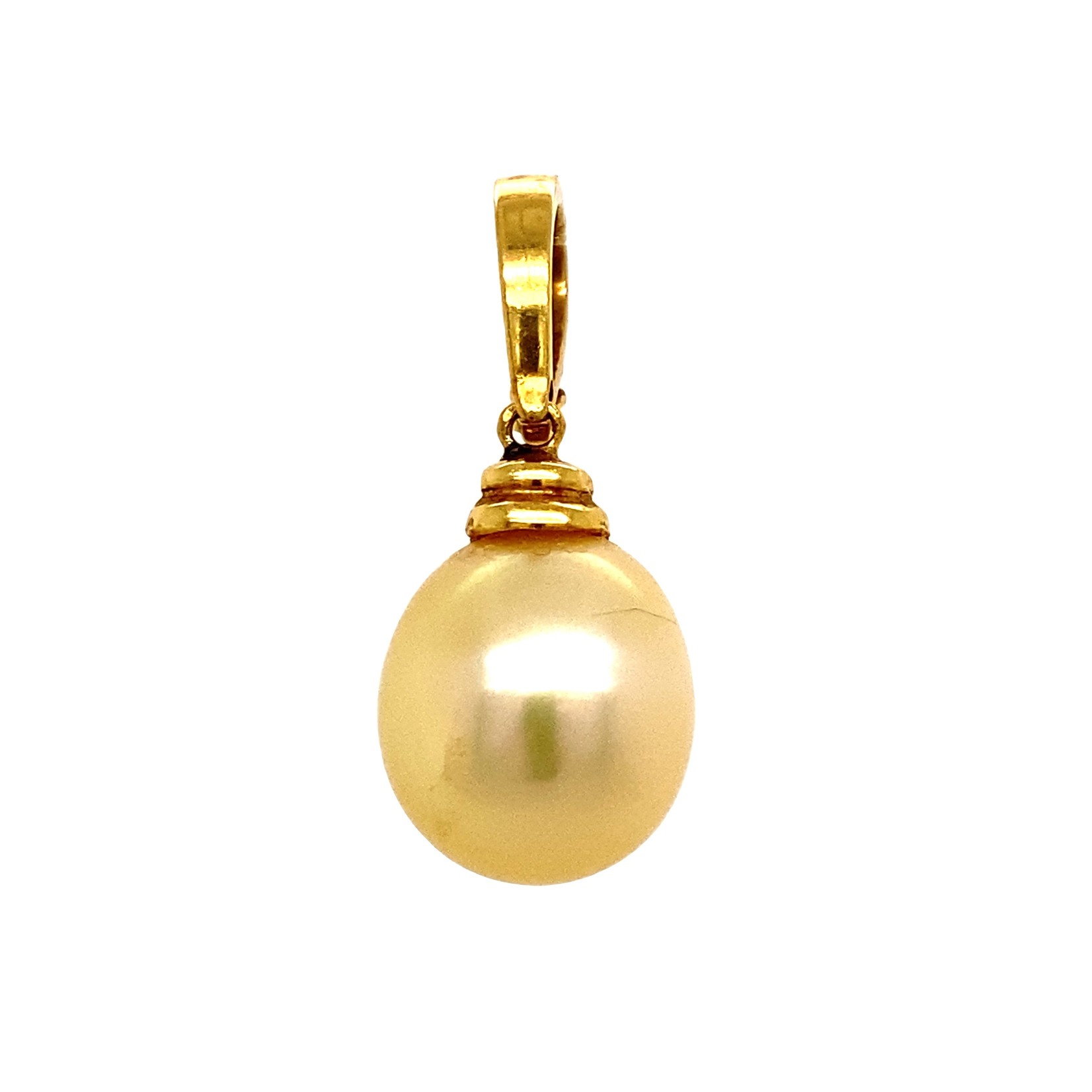 18k Yellow Gold Golden Pearl Pendant