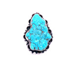 Sterling Silver Turquoise Nugget Ring