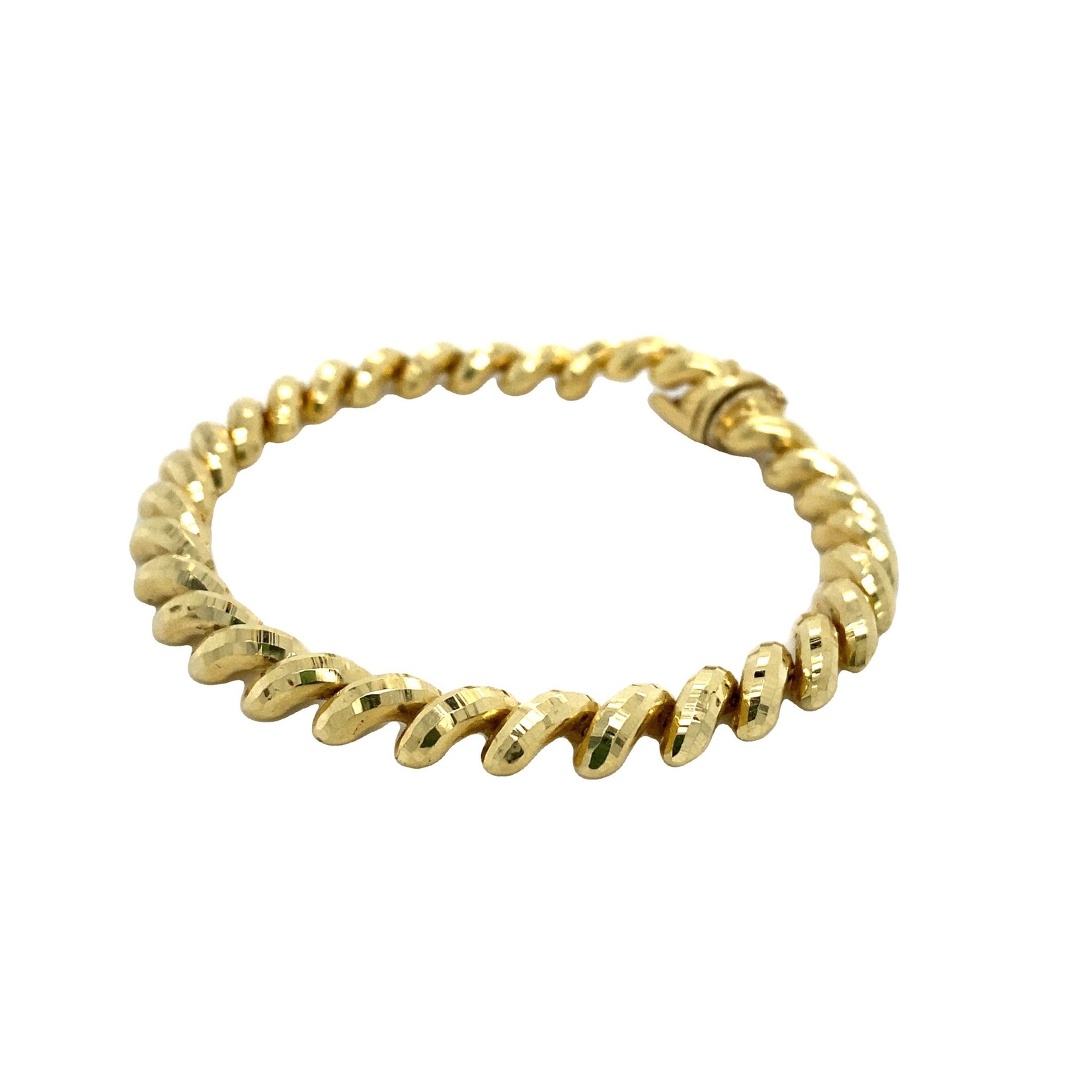 14k Yellow Gold Diamond Cut San Marco Bracelet