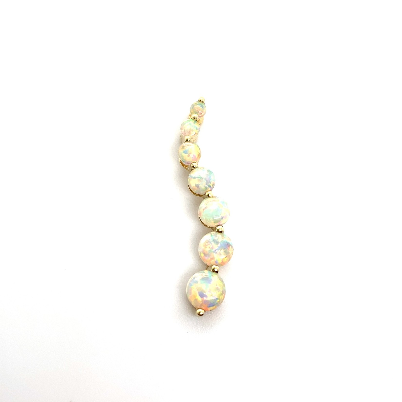 10k Yellow Gold Created Opal Pendant