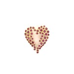 14k Yellow Gold Red Stone Heart pendant