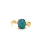 14K Yellow Gold Opal Doublet Ring sz7