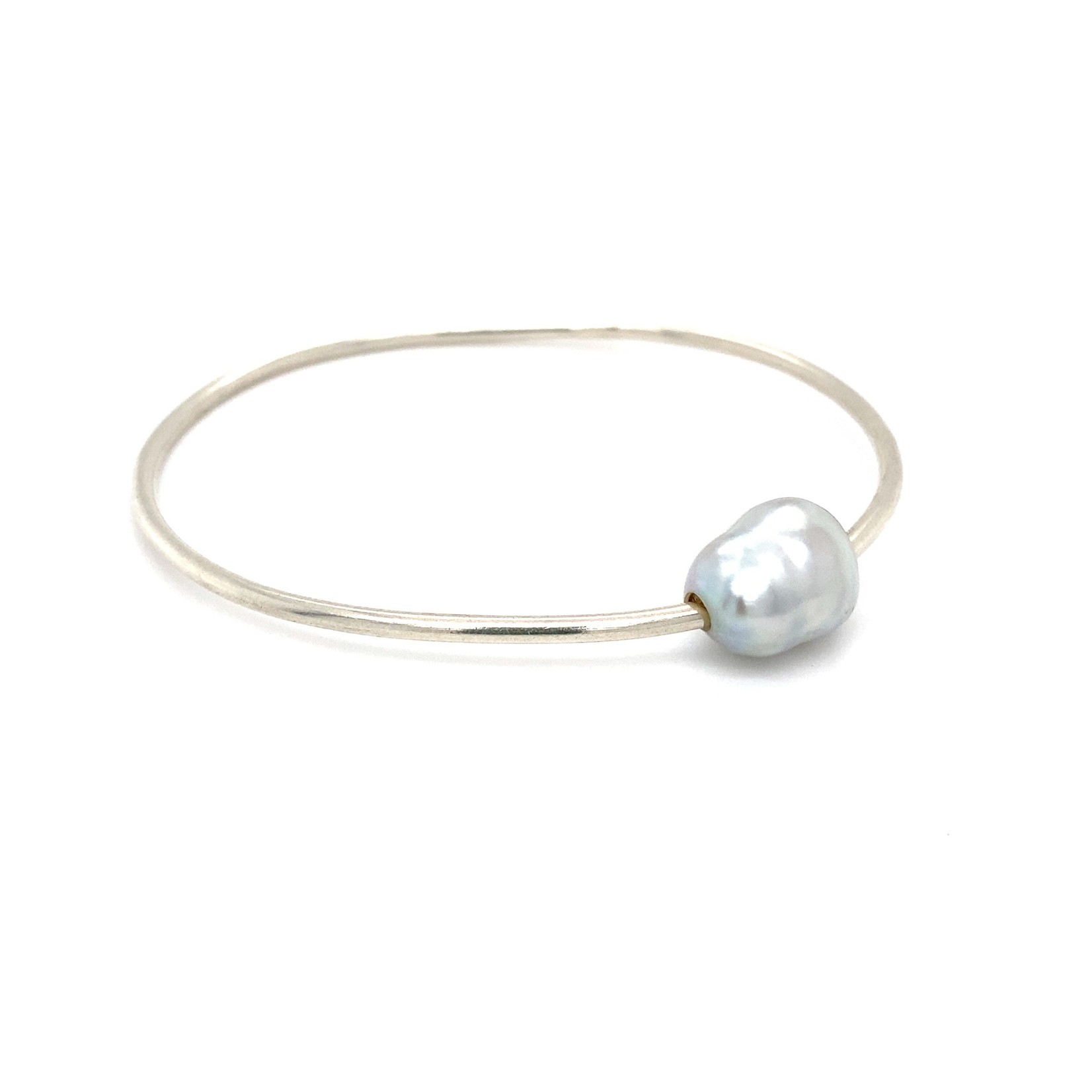 Sterling Silver Keshi Bangle