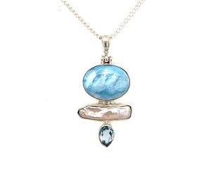 ❤larimar❤ sterling-silver-larimar-pearl-