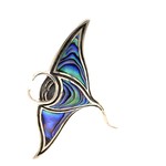 Sterling Silver Aumakua Manta Pendant Medium