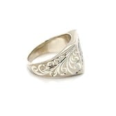 「 malstrøm 」RING Swedish 【LOOt】大渦潮リング R3347 SS 14mm Wave scroll Signet Ring sz9 