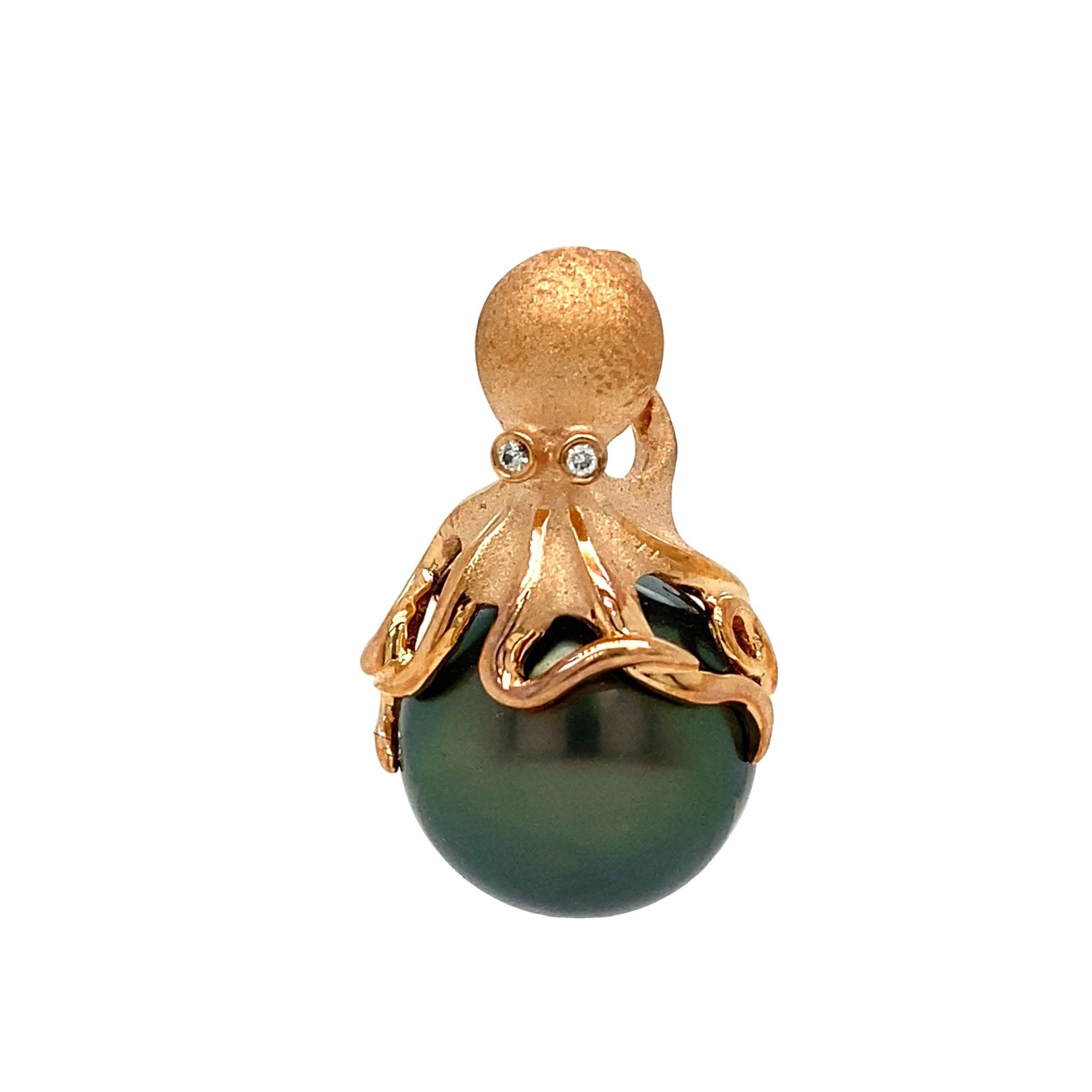 14k Rose Gold Octopus on Tahitian pearl