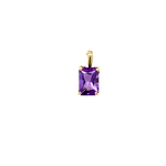 14K Yellow Gold 7x5mm Amethyst Pendant