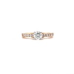 14K Rose Gold Diamond engagement ring D.78cttw size 7