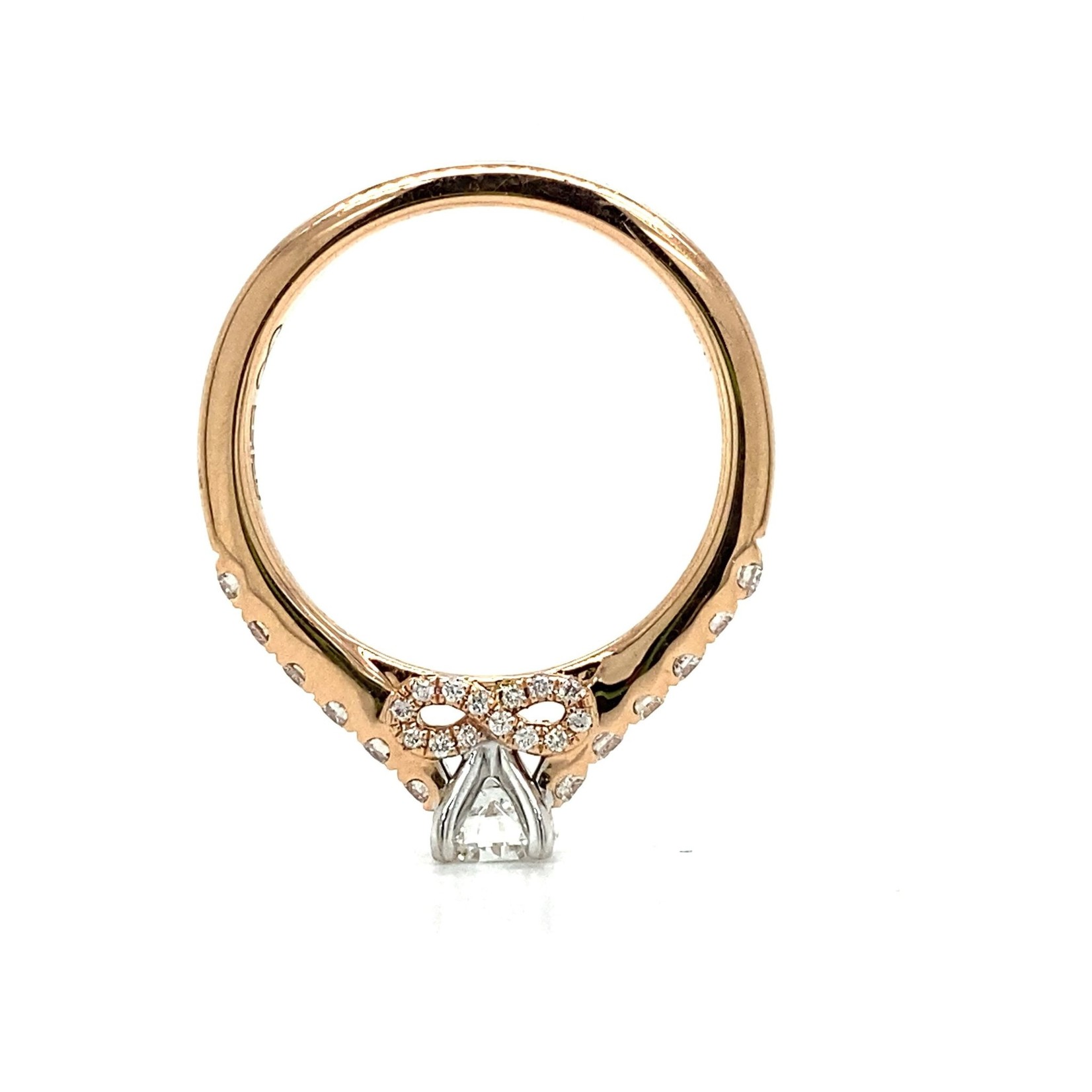 14K Rose Gold Diamond engagement ring D.78cttw size 7