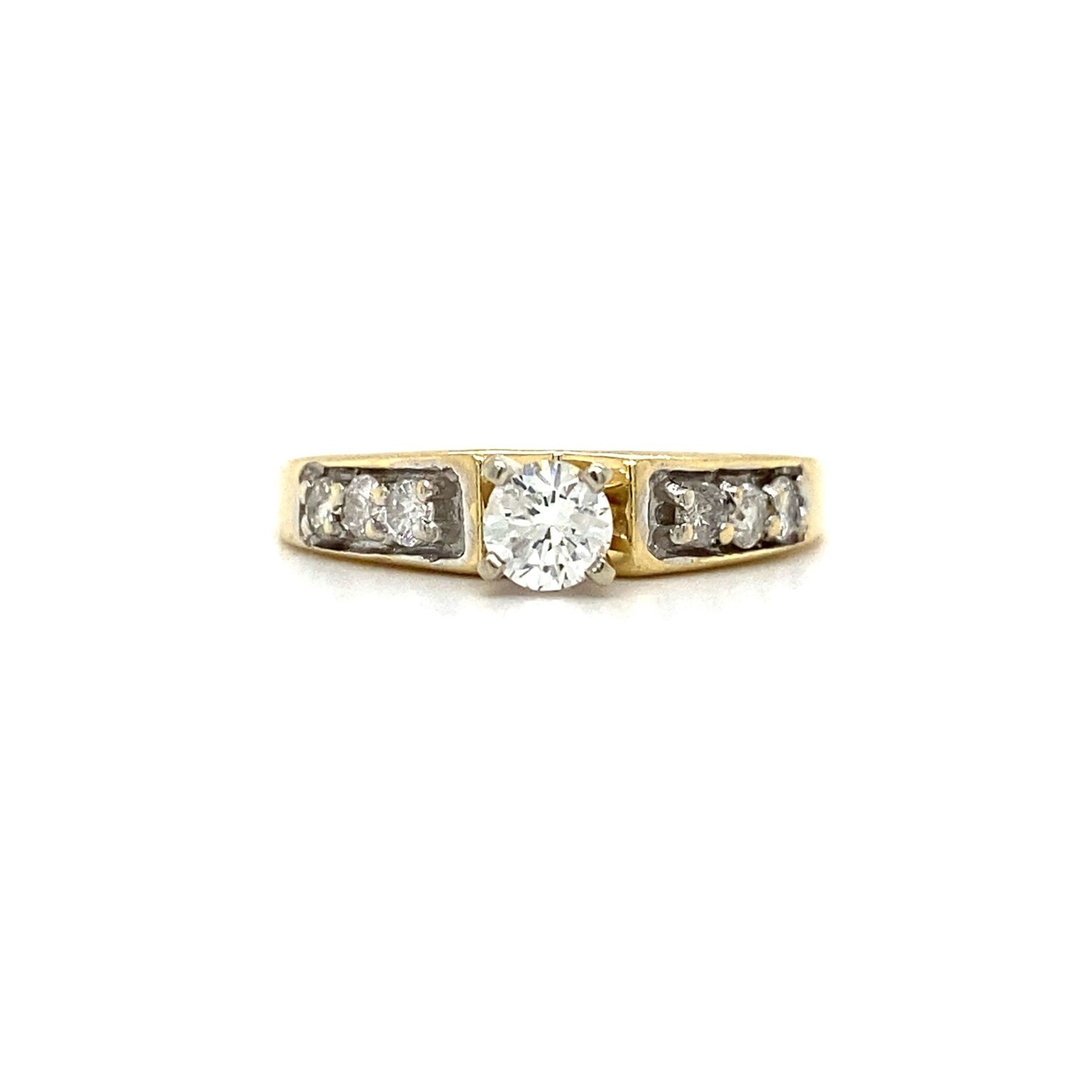 14K Yellow Gold Diamond ring D+/-.43cttw size 7