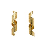 14K Yellow Gold Corkscrew Post Earrings