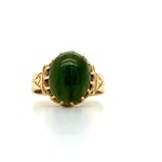 14K Yellow Gold Nephrite ring size 5.75