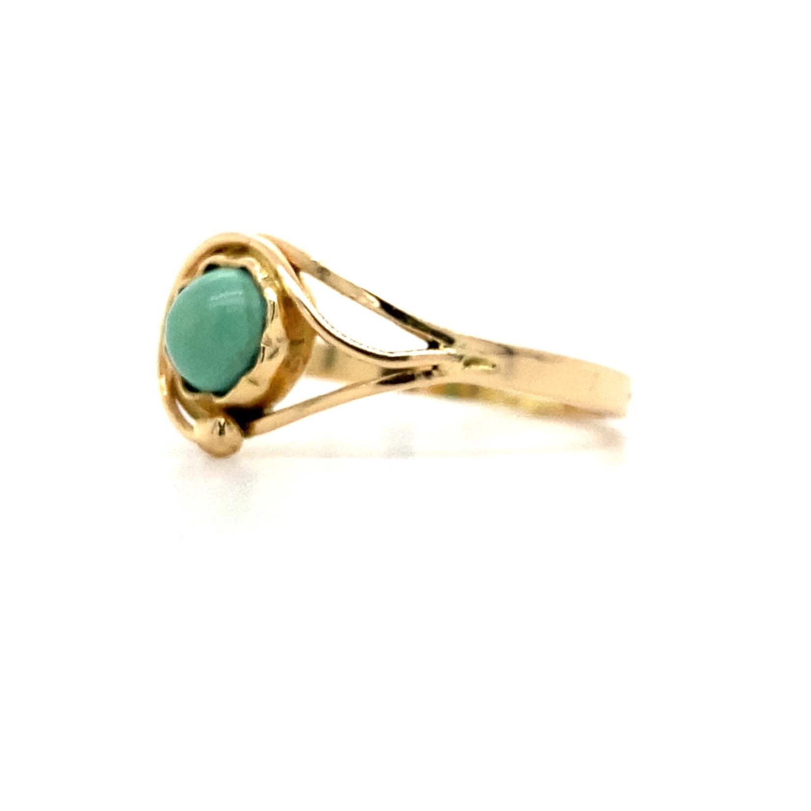 14K Yellow Gold "Turquoise" ring size 8.5