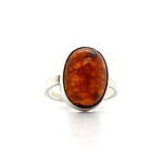 Sterling Silver Baltic Amber ring size 4.75