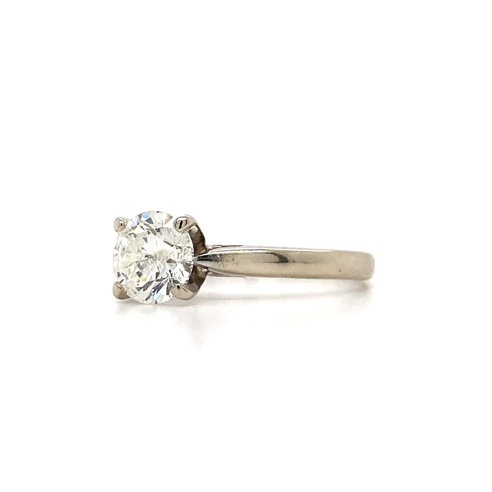 18K White Gold Diamond Solitaire ring sz6.75 D1ct H,I1