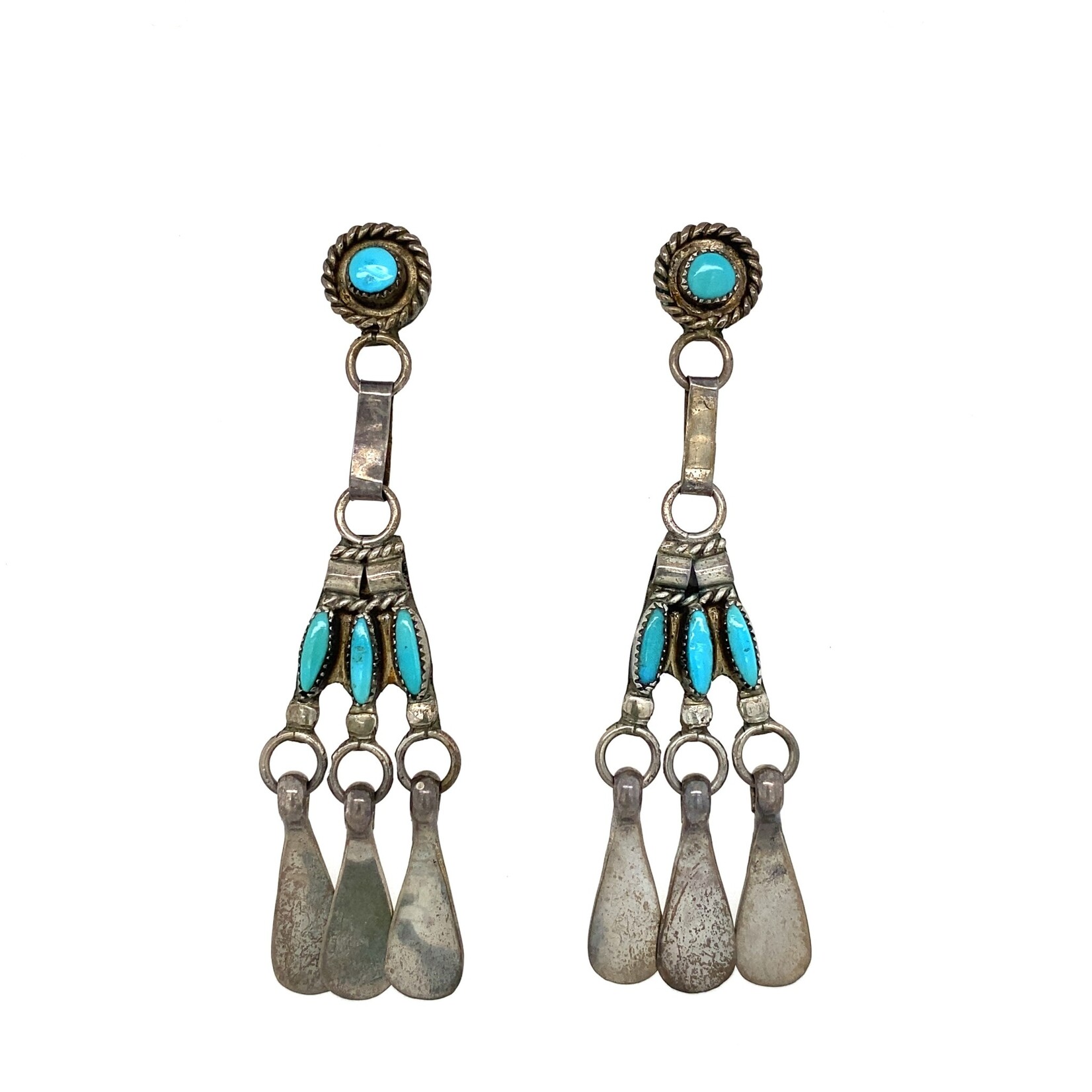 Sterling Silver Zuni Turquoise dangles