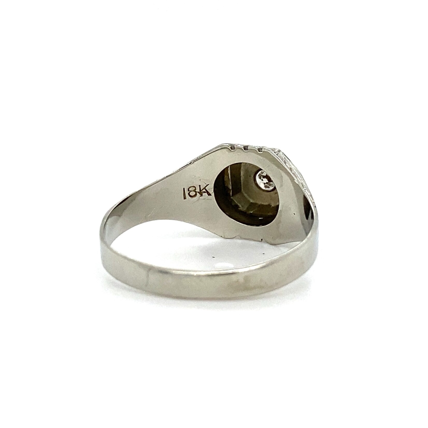 18K White Gold Diamond Ring +/-.10cttw SI1 size 9