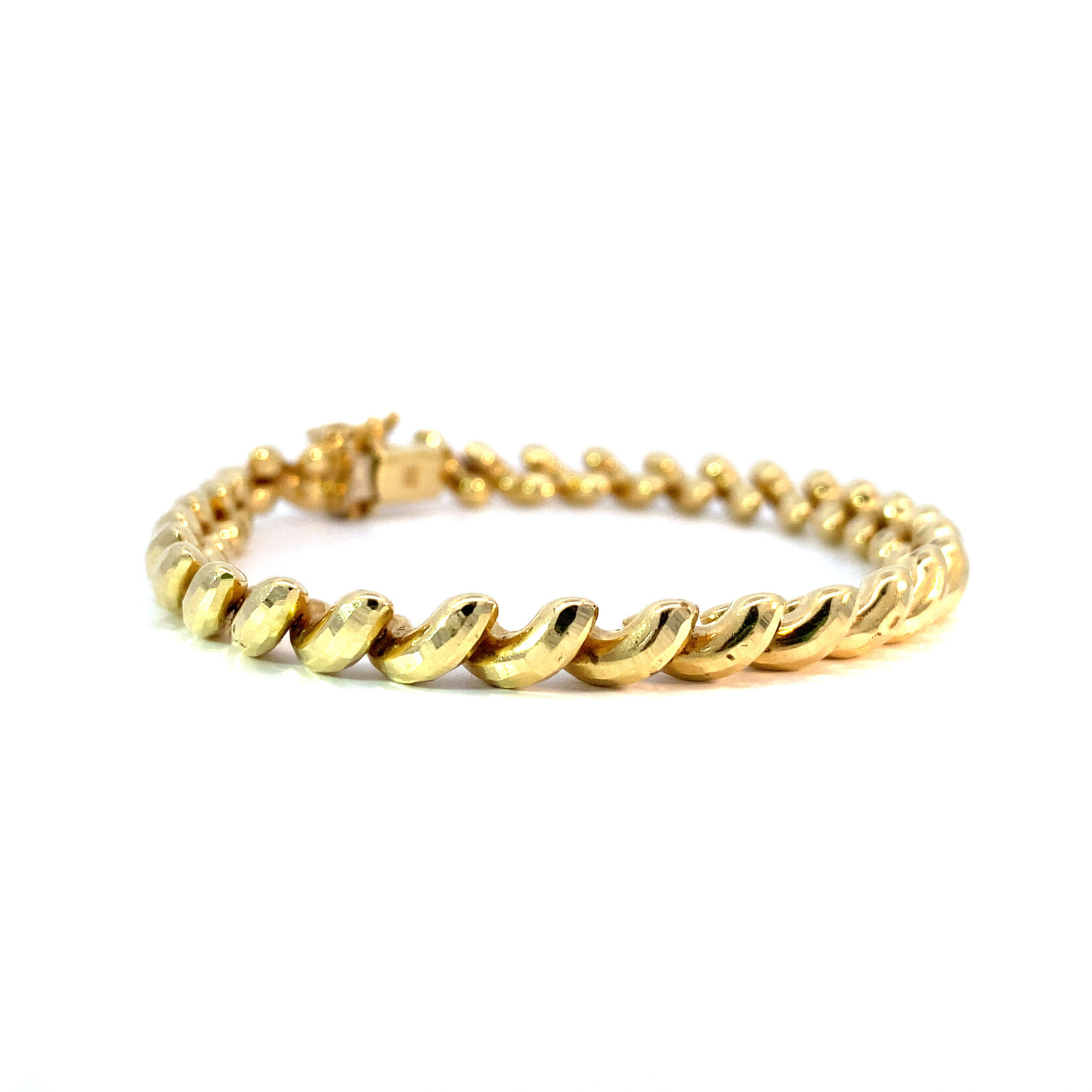 14k Yellow Gold Diamond Cut San Marco Bracelet