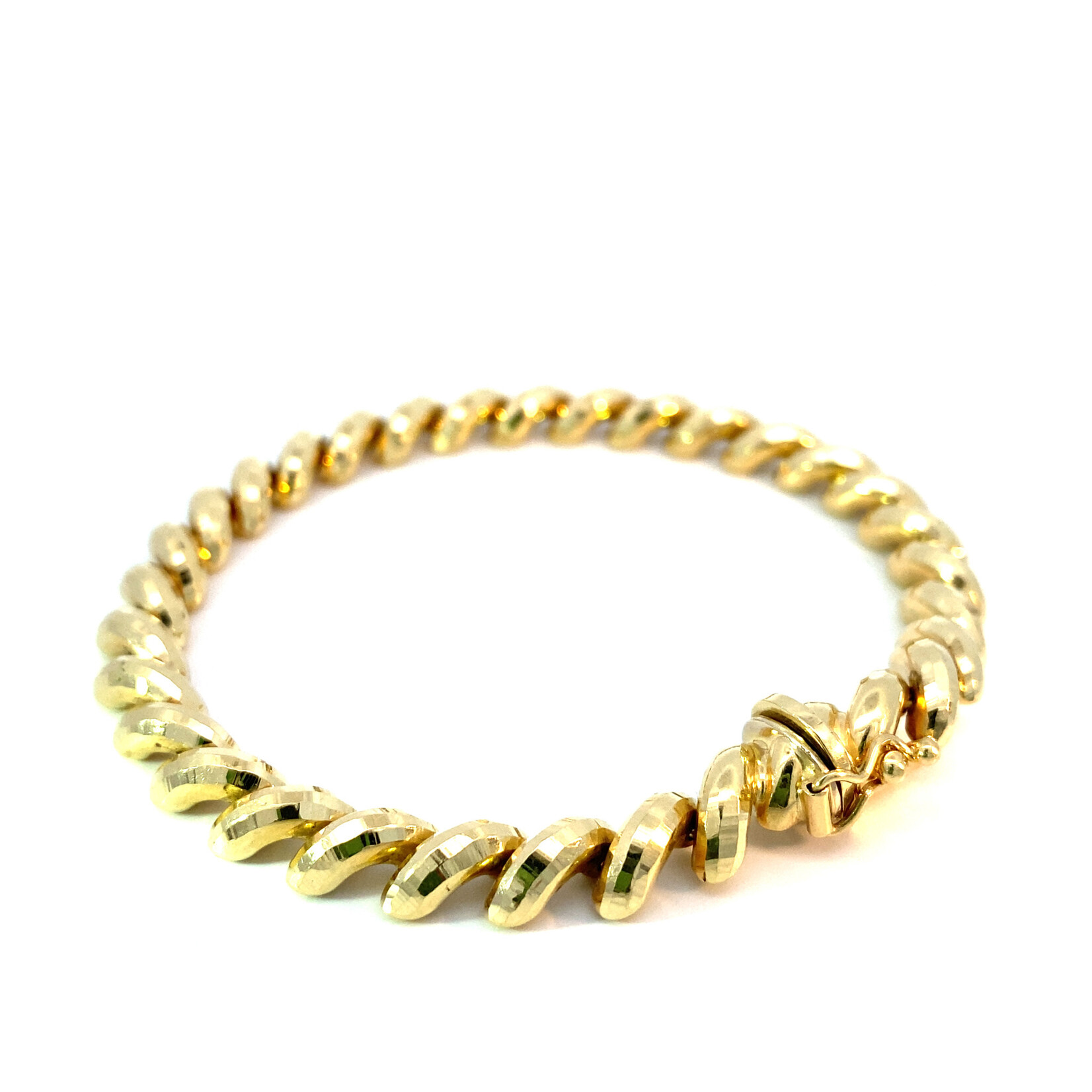 14k Yellow Gold Diamond Cut San Marco Bracelet