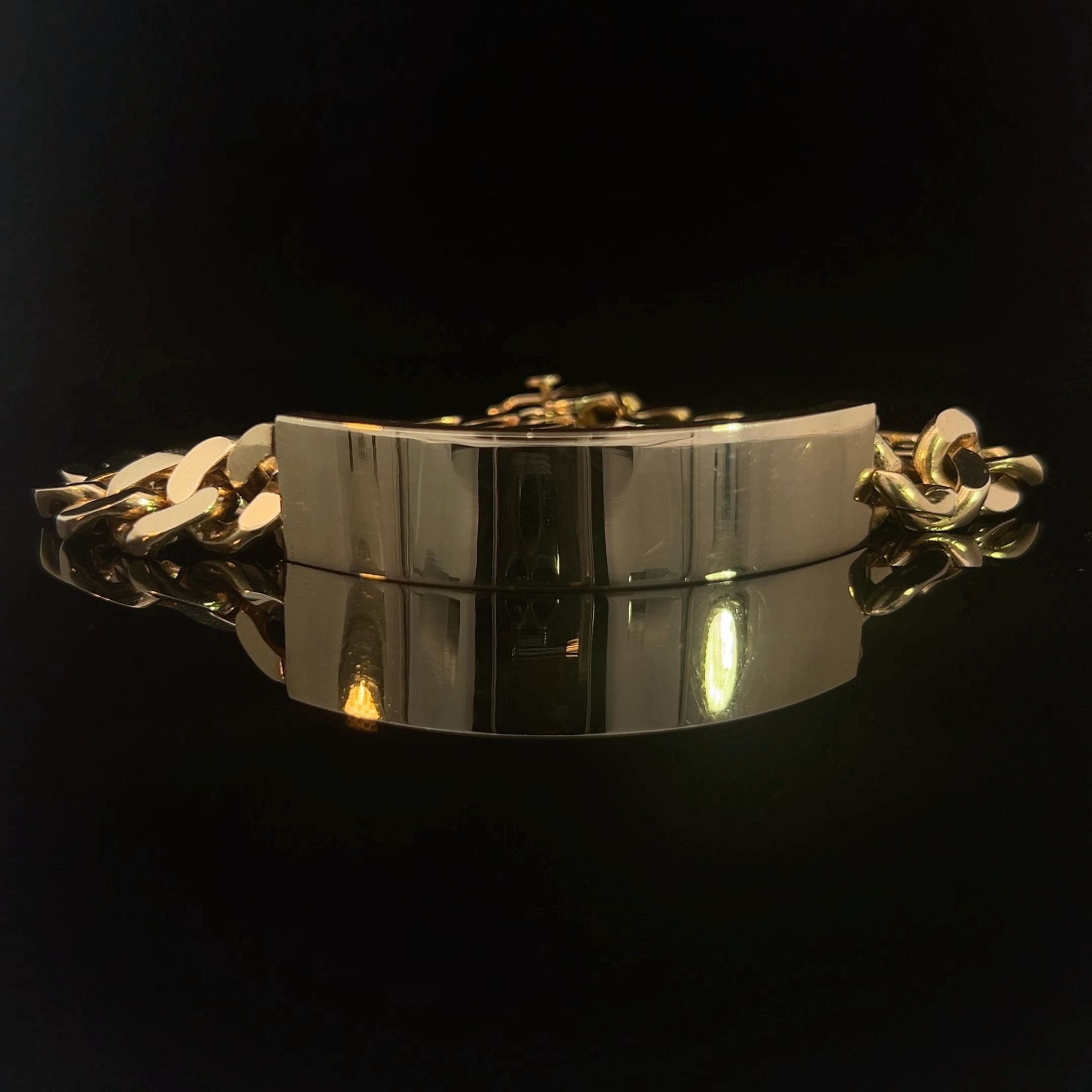 B1696 18KY ID Bracelet 64.3g - Lehua Jewelers