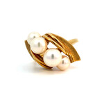 14K Yellow Gold Akoya Pearl Ring size 6.75