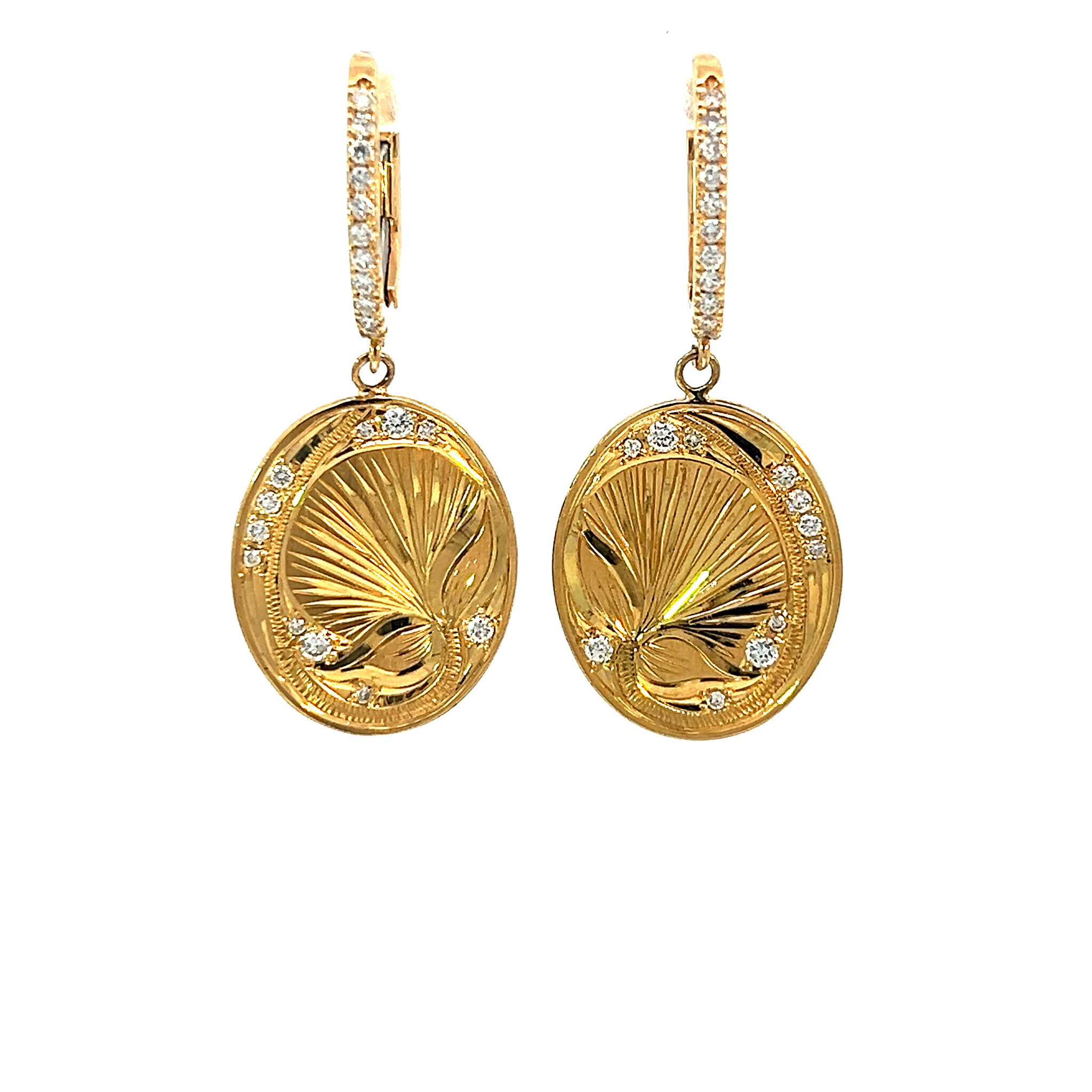 Navachi 18k Gold Plated Swan Dangle Earrings With Multicolor Opal Crystals