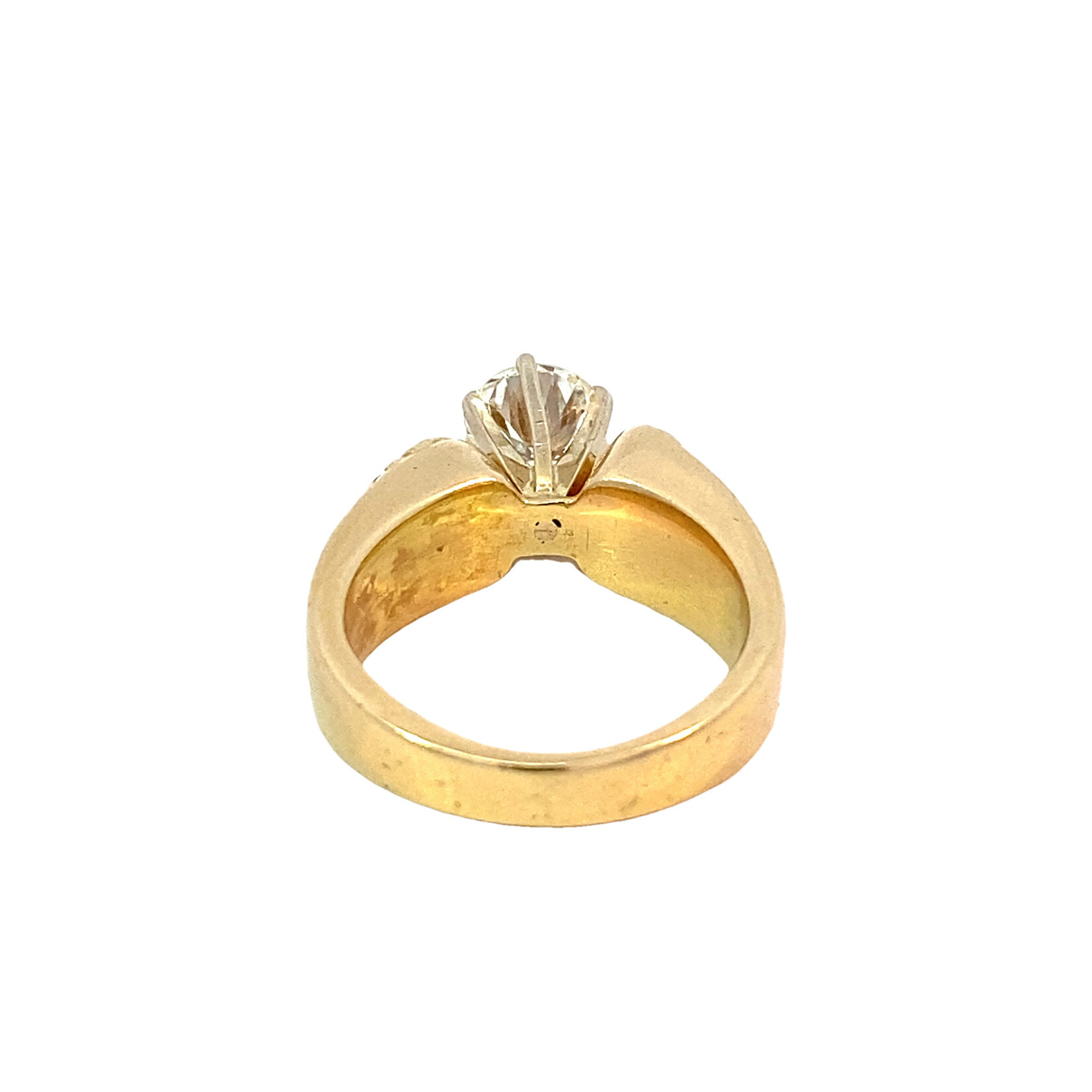 14K Yellow Gold Diamond Solitaire Ring 1ct VS1/H size 5.25