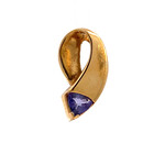 14K Yellow Gold Tanzanite Slider