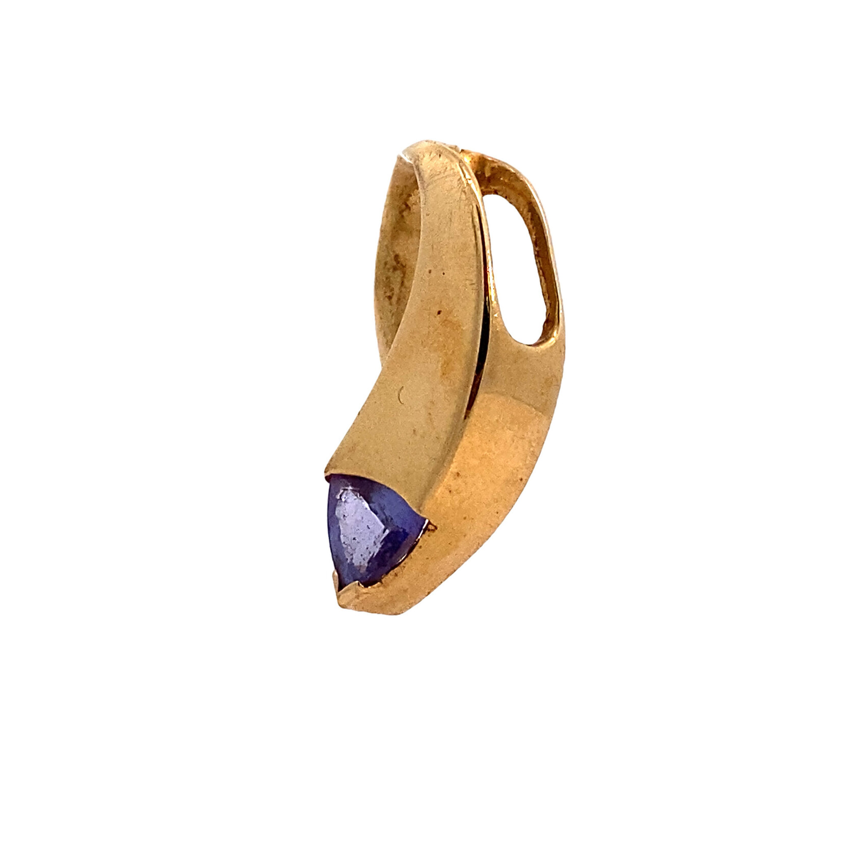 14K Yellow Gold Tanzanite Slider