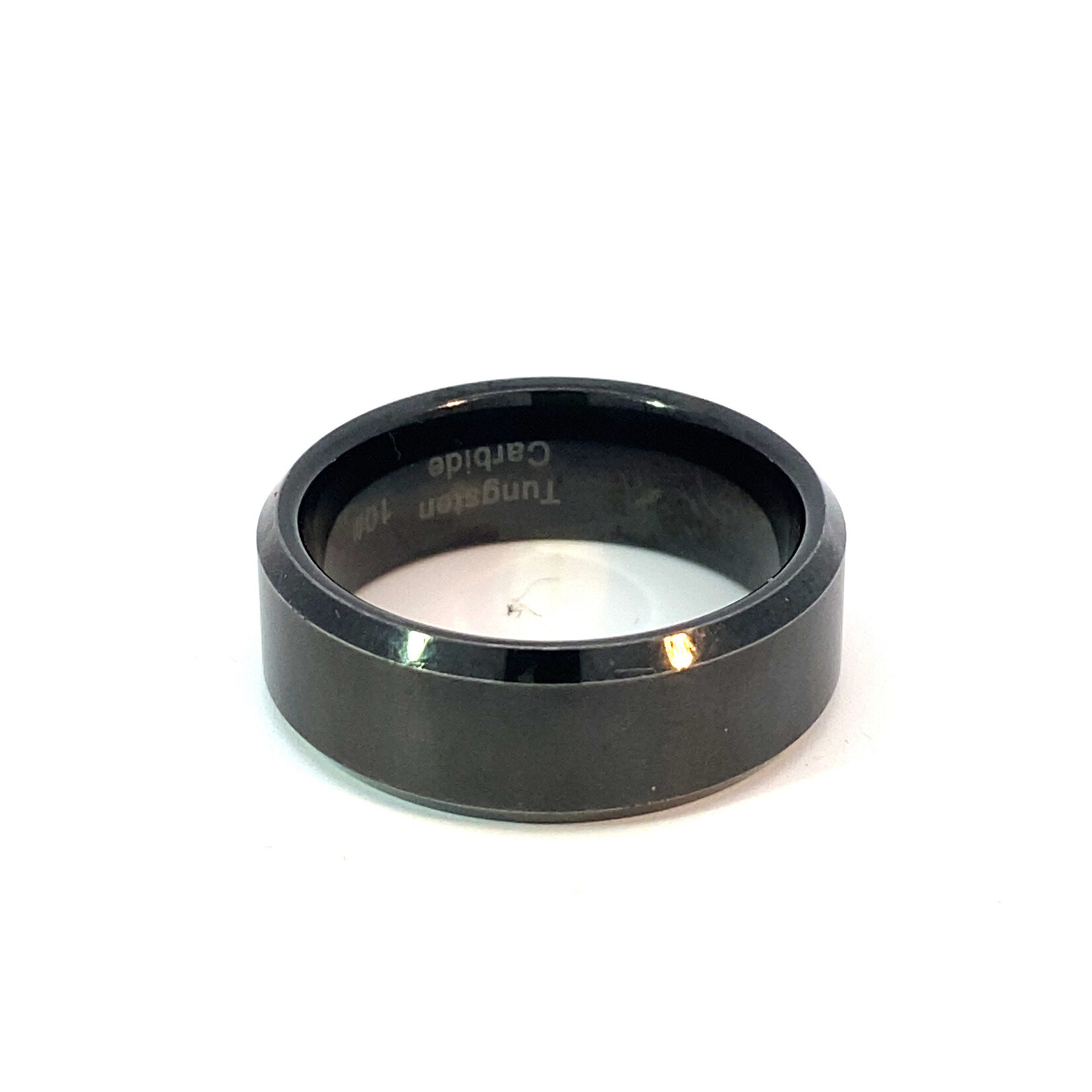 Tungsten 8mm Beveled-Edge ring size 10