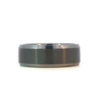 Tungsten 8mm Beveled edge ring size 10