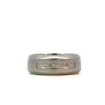 Stainless Steel 8mm "Diamond" ring size 9