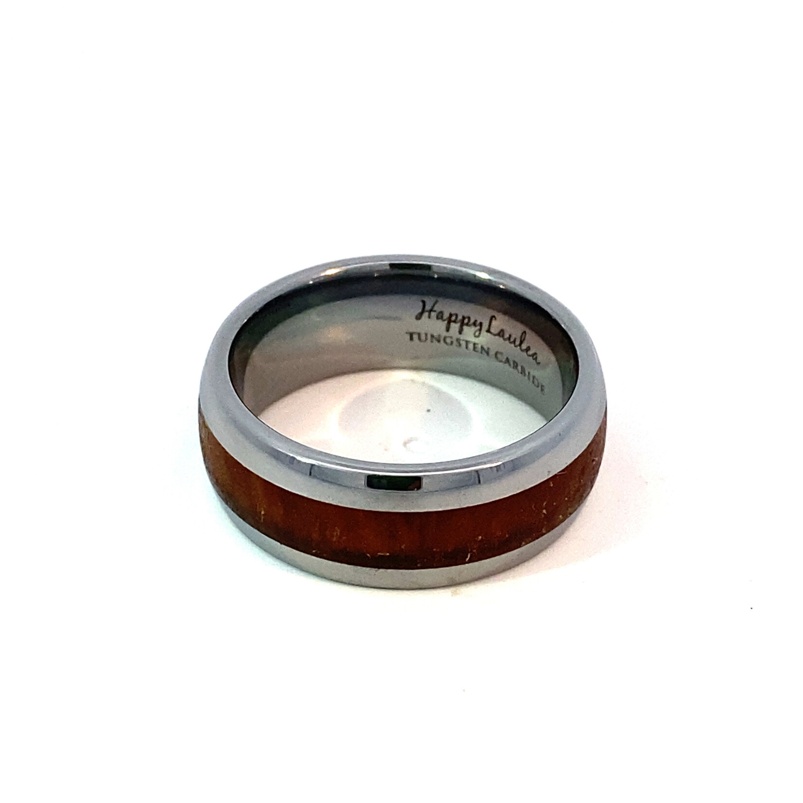 Tungsten 8mm Koa Inlay ring size 8.5