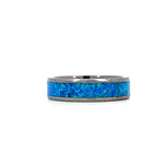 Tungsten 6mm with Opal Inlay size 10