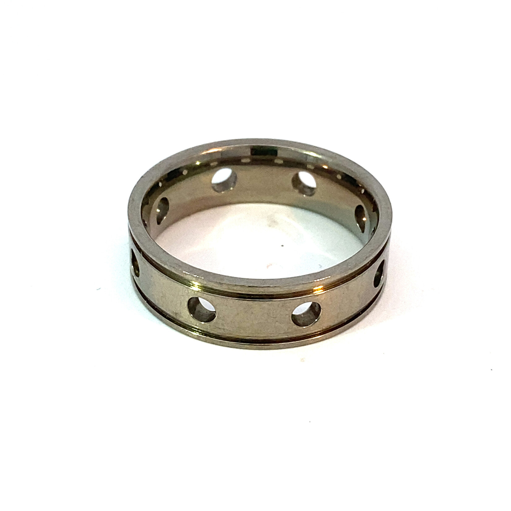 8mm Titanium Flat Pierced ring size 10.25