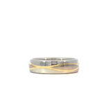 18K Yelllow Gold & Platinum Mens Band size 8