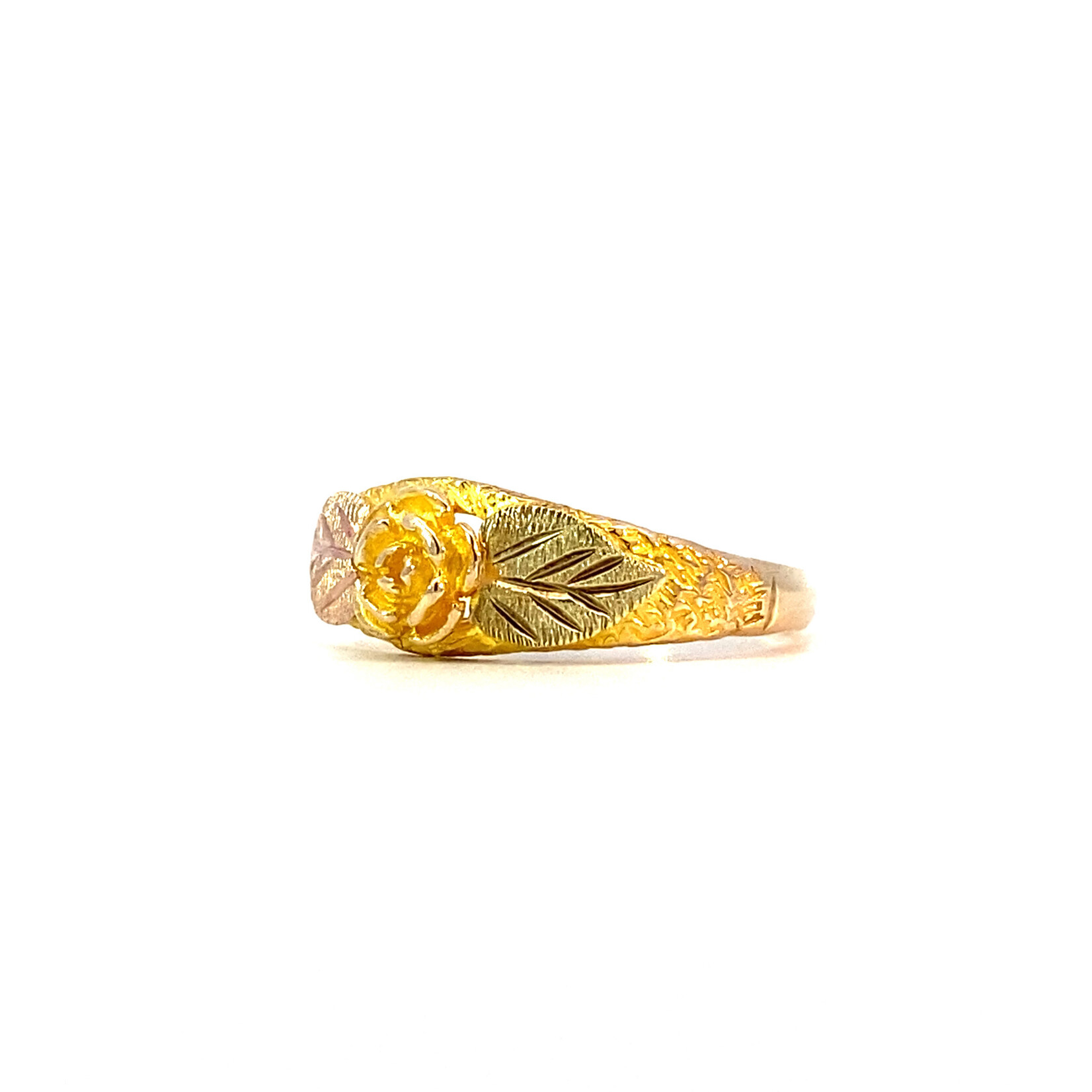 10K Yellow Gold Tricolor ring sz5.75