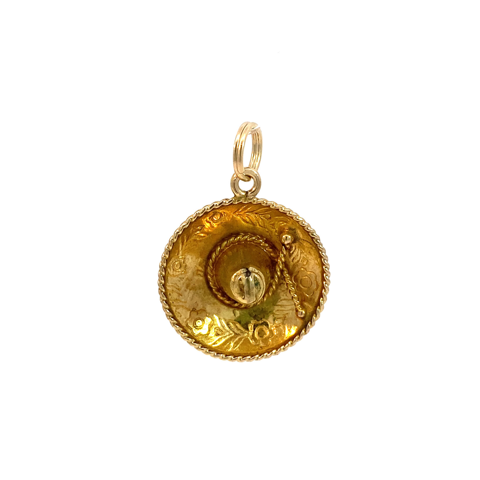 14K Yellow Gold Sombrero Hat Charm