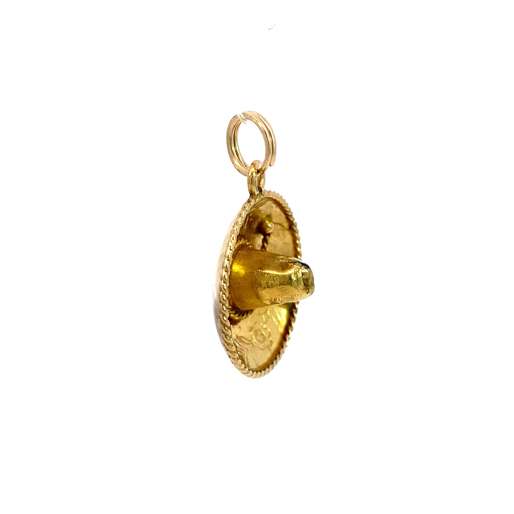 14K Yellow Gold Sombrero Hat Charm