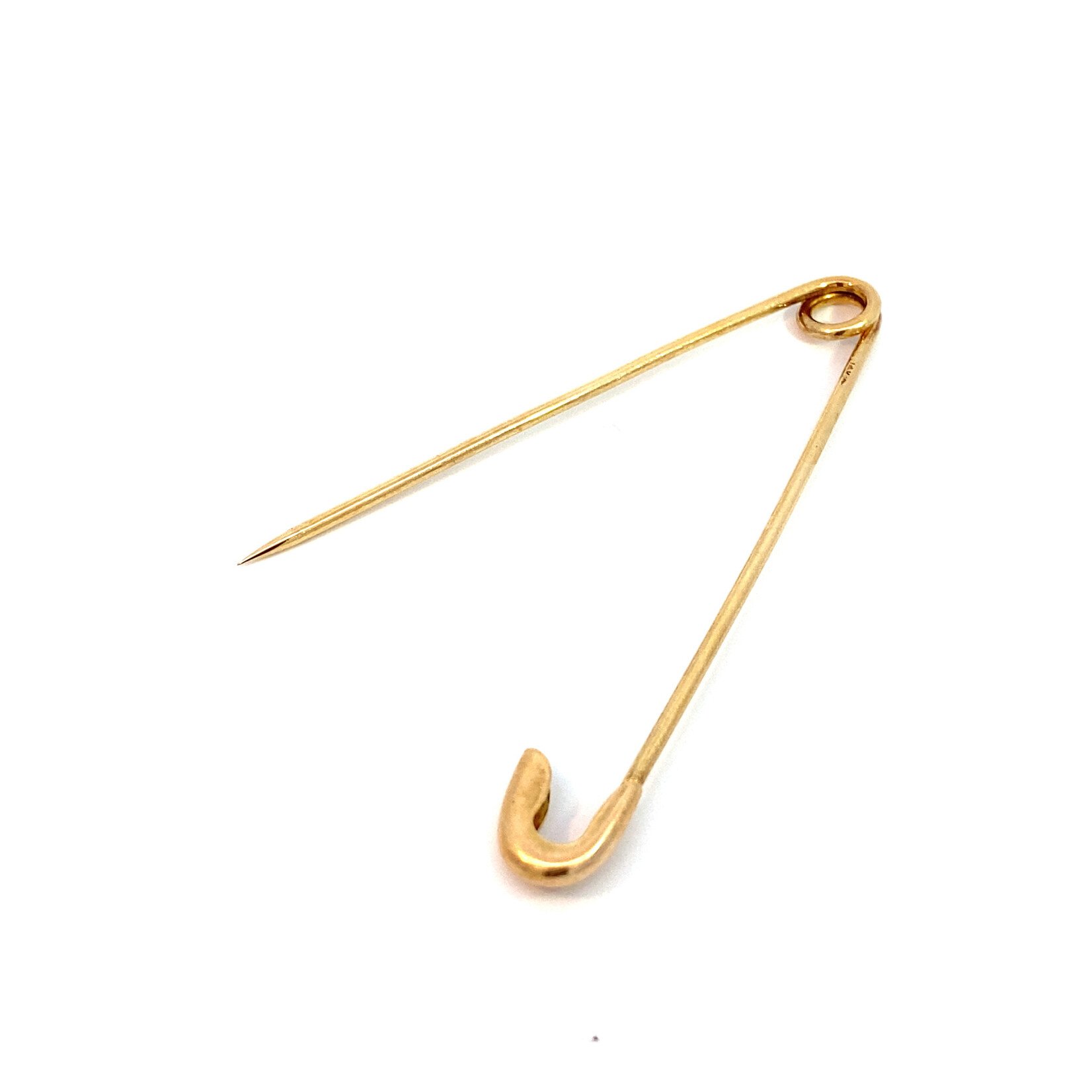 14K Yellow Gold Safety Pin