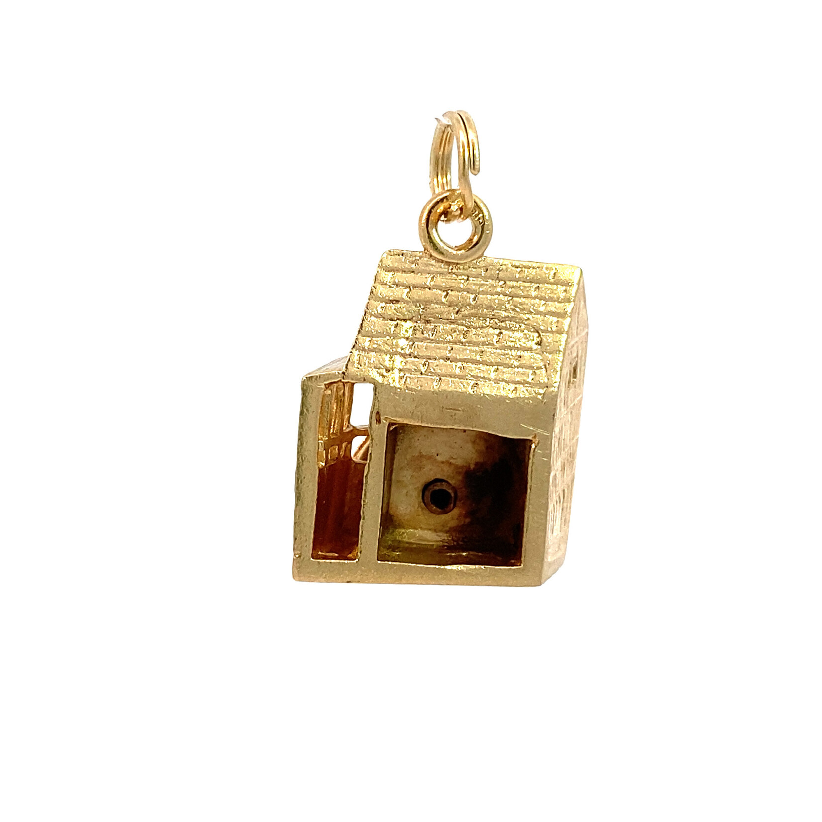 14K Yellow Gold Mill with Articulated Water Wheel Charm