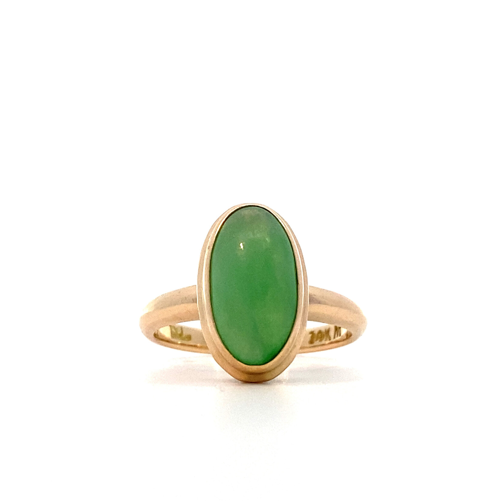14k gold ring with green stone discount