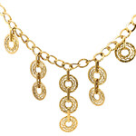 14K Yellow Gold 18" Hammered necklace