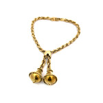 18K Yellow Gold Rope bell bracelet