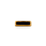 18K Yellow Gold Black Stone Rign size 5.75